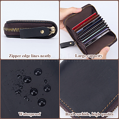 Rectangle Leather Credit Card Wallets for Women Men&nbsp;AJEW-WH20001-31C