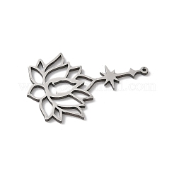 201 Stainless Steel Filigree Pendants&nbsp;STAS-K298-04P