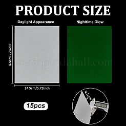 Luminous Glow in the Dark Rectangle Plastic Heat Shrink Sheets Film&nbsp;DIY-WH0591-254B