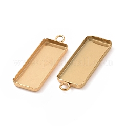 Ion Plating(IP) 304 Stainless Steel Pendant Cabochon Settings&nbsp;X-STAS-I069-36G
