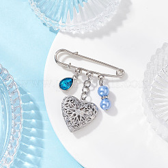 2Pcs 2 Styles Iron Safety Pins&nbsp;JEWB-BR00189