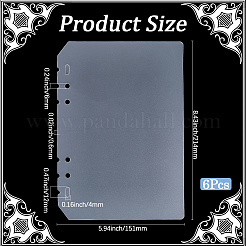 6Pcs PP Binders Index Divider Sheets&nbsp;AJEW-SP0002-16