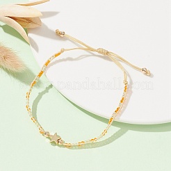 Star Cross Heart Adjustable Braided Bracelet Sets&nbsp;BJEW-MZ00043