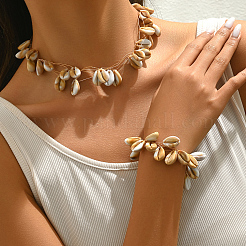 Bohemian Shell Bracelets & Earrings Sets for Women&nbsp;ZW8417