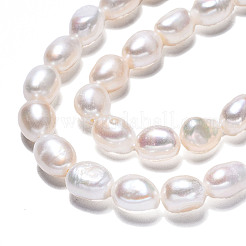 Natural Cultured Freshwater Pearl Beads Strands&nbsp;PEAR-N014-07H