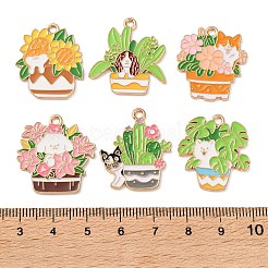 Alloy Enamel Pendants&nbsp;AL-CBADB2B-08G