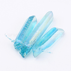Electroplated Natural Quartz Crystal Graduated Beads Strands&nbsp;LS-G-P315-A07