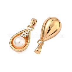 304 Stainless Steel & ABS Plastic Imitation Pearl Pendants&nbsp;STAS-C172-21G