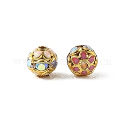 Brass & Alloy & Rhinestone Enamel Beads&nbsp;RB-CBA973B-11E-G