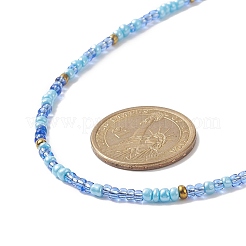 Glass Seed Beaded Two Loops Wrap Bracelet for Women&nbsp;BJEW-JB09216