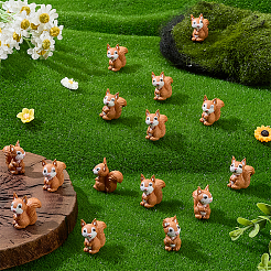 50Pcs Resin Squirrel Display Decorations&nbsp;DJEW-ME0001-04