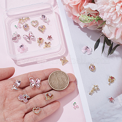 24Pcs Resin & Zinc Alloy Rhinestone Cabochons&nbsp;MRMJ-SP0001-42