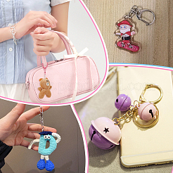 36Pcs 9 Colors Spray Painted Zinc Alloy Keychain Swivel Clasps&nbsp;FIND-PH0027-08