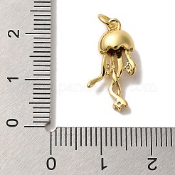 Rack Plating Brass Micro Pave Cubic Zirconia Pendants&nbsp;KK-U027-09-03G