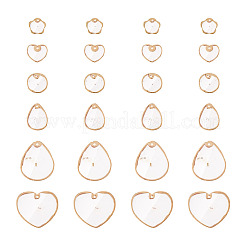 24Pcs 6 Style Natural Capiz Shell Charms&nbsp;SSHEL-TA0001-06