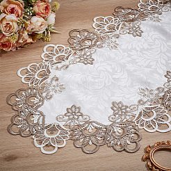 Polyester Embroidery Flower  Lace Ribbon&nbsp;OCOR-WH0082-328