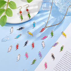 100Pcs 10 Colors Alloy Enamel Pendants&nbsp;ENAM-DC0001-92