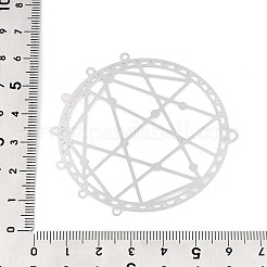 201 Stainless Steel Hollow Flat Round Chandelier Component Links&nbsp;STAS-N121-05P