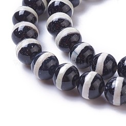 Natural Tibetan Striped Pattern dZi Agate Beads Strands&nbsp;G-P425-03D-6mm