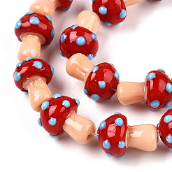 Handmade Lampwork Beads Strands&nbsp;LAMP-N024-09J