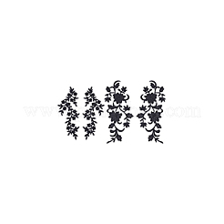 4Pcs 2 Styles Plum Blosssom & Flower Cotton Computerized Embroidery Sew on Patches&nbsp;PATC-GA0001-35