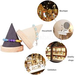 Wood Cone Shaped Necklace/Bracelet Display Stands&nbsp;BDIS-FG0001-03