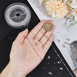DIY Brass Rhombus Cable Chains Necklaces Making Kits&nbsp;DIY-BBC0002-18