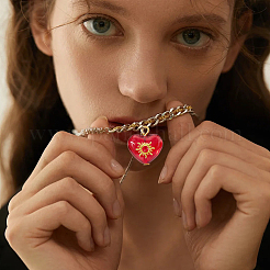 45Pcs 3 Styles Brass Glass Heart Pendants&nbsp;PALLOY-DC00038