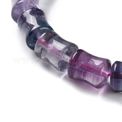 Natural Fluorite Beaded Stretch Bracelets for Women&nbsp;BJEW-C081-06