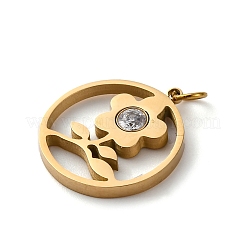 316 Stainless Steel Rhinestone Pendants&nbsp;STAS-K258-39D-G