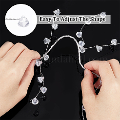 Transparent Plastic Bicone Pendant Cake Pull&nbsp;FIND-WH0126-341