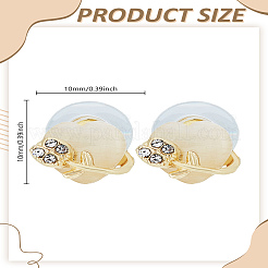 1Pair Heart with Tulip Alloy Micro Pave Clear Cubic Zirconia Stud Earrings&nbsp;EJEW-LP0003-46