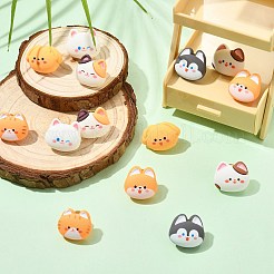 14Pcs 7 Styles Cartoon Cat Resin Lapel Pin Backs&nbsp;JEWB-CJ0003-03