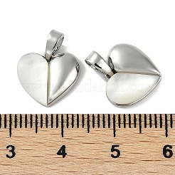 Brass Pave Natural Shell Heart Charms&nbsp;KK-P283-07P