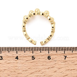 Brass Cuff Open Rings&nbsp;RJEW-P182-07G