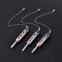 Mixed Gemstone Pointed Dowsing Pendulums&nbsp;G-F733-01