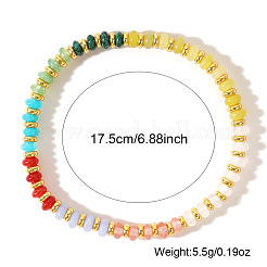 Bohemian Style Natural & Synthetic Gemstone Beads Stretch Bracelets for Women Men&nbsp;GW3673