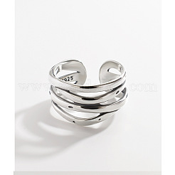 925 Sterling Silver Multilayer Cuff Rings&nbsp;FS-WG19322-01