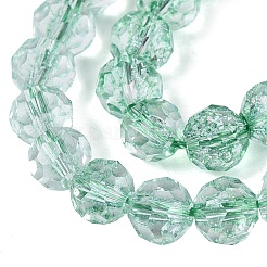 Crackle Transparent Glass Beads Strands&nbsp;GLAA-N068-06A-10