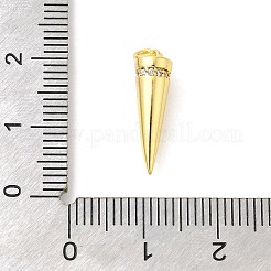 Rack Plating Brass Micro Pave Cubic Zirconia Pendants&nbsp;KK-S396-74G