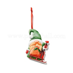 Christmas Santa Claus Resin Pendant Decorations&nbsp;HJEW-K041-01
