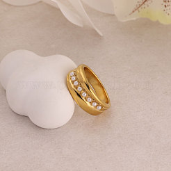 304 Stainless Steel & Imitation Pearl Finger Rings&nbsp;FS-WGF26B8-02