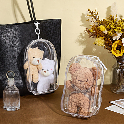 Rectangle Transparent PVC Plastic Storage Zipper Bags&nbsp;ABAG-WH0040-38