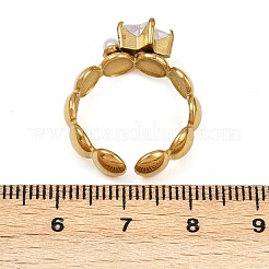 304 Stainless Steel Cuff Rings for Women&nbsp;LS-RJEW-S639-03G