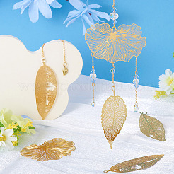 16Pcs 4 Styles Brass Filigree Big Pendants&nbsp;KKC-TA0001-04