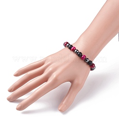 Round Stone Beads Stretch Bracelets&nbsp;BJEW-JB07259-04