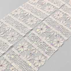 Polyester Flower Lace Ribbons with Paillettes&nbsp;OCOR-WH20048-04E