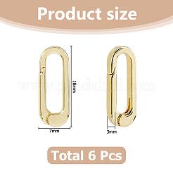 6Pcs Brass Spring Gate Rings&nbsp;KK-HS0015-08