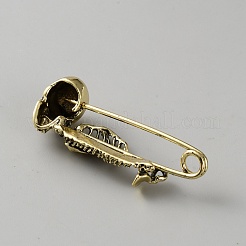 Skeleton Halloween Zinc Alloy Brooch&nbsp;JEWB-WH0030-69AG