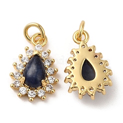 Natural Sodalit Teardrop Charms&nbsp;G-A034-03G